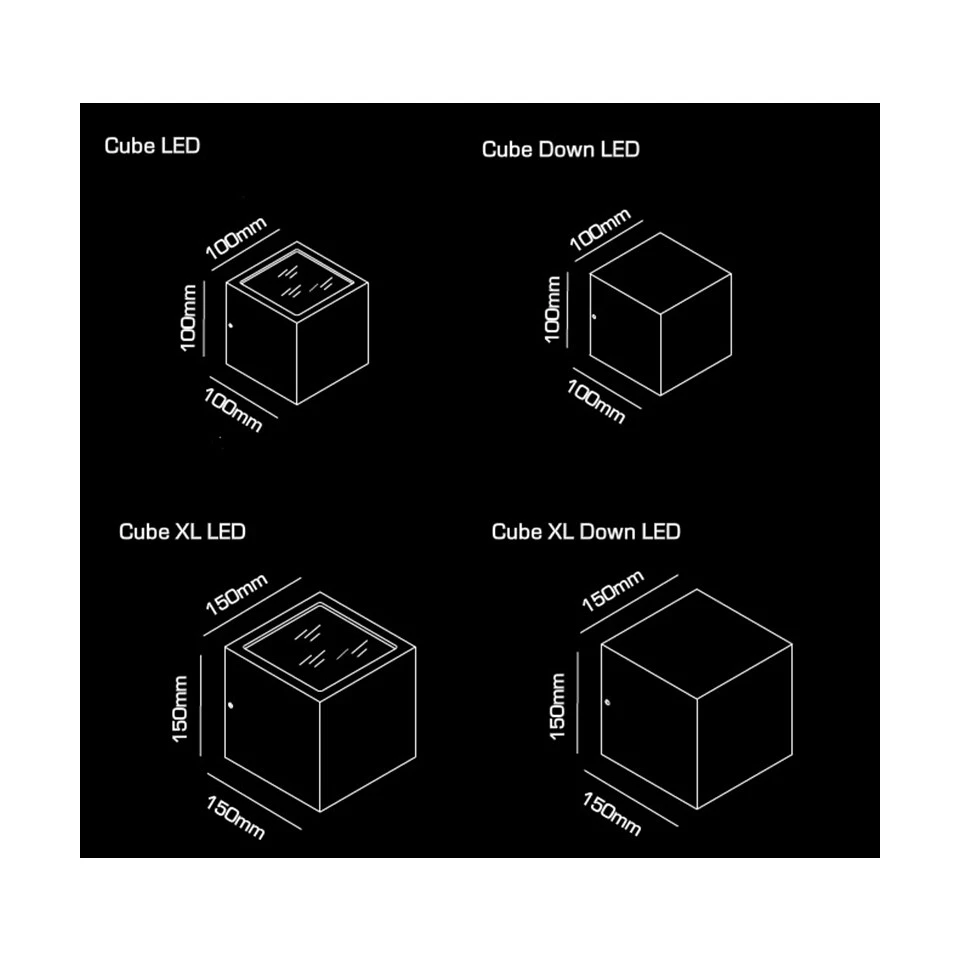 Cube LED Buiten Wandlamp - LIGHT-POINT - Koop Online - Afbeelding 3