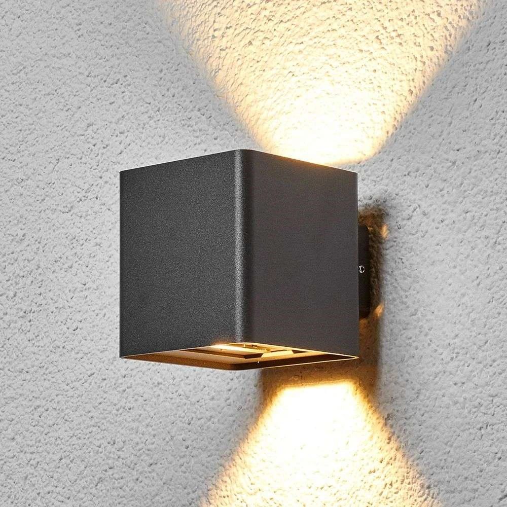 Aaron Buiten Wandlamp IP54 Graphite - Lucande - Koop Online - Afbeelding 3