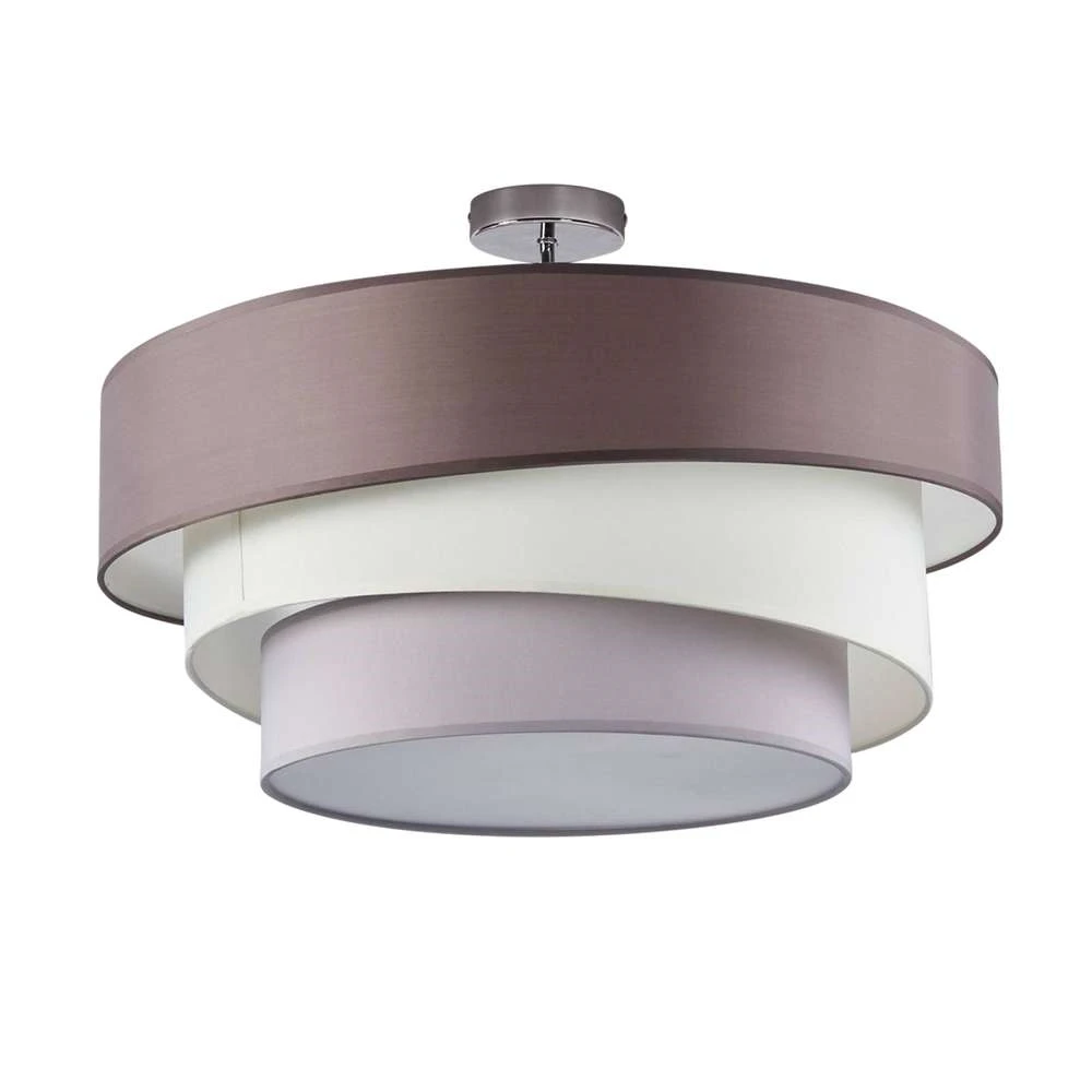 Melia Plafondlamp Grey-Brown/White/Grey/Chrome - Lindby - Koop Online