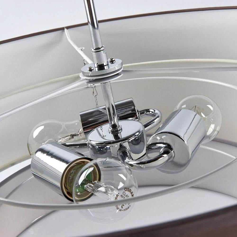 Melia Plafondlamp Grey-Brown/White/Grey/Chrome - Lindby - Koop Online - Afbeelding 5