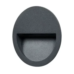 Loya Round Buiten Inbouw Wandverlichting Dark Grey - Lucande - Koop Online