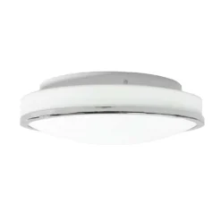 Lyss Round LED Plafondlamp IP44 Ø28 Chrome - Lindby - Koop Online