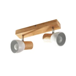 Thorin 2 Plafondlamp Wood/White - Lindby - Koop Online