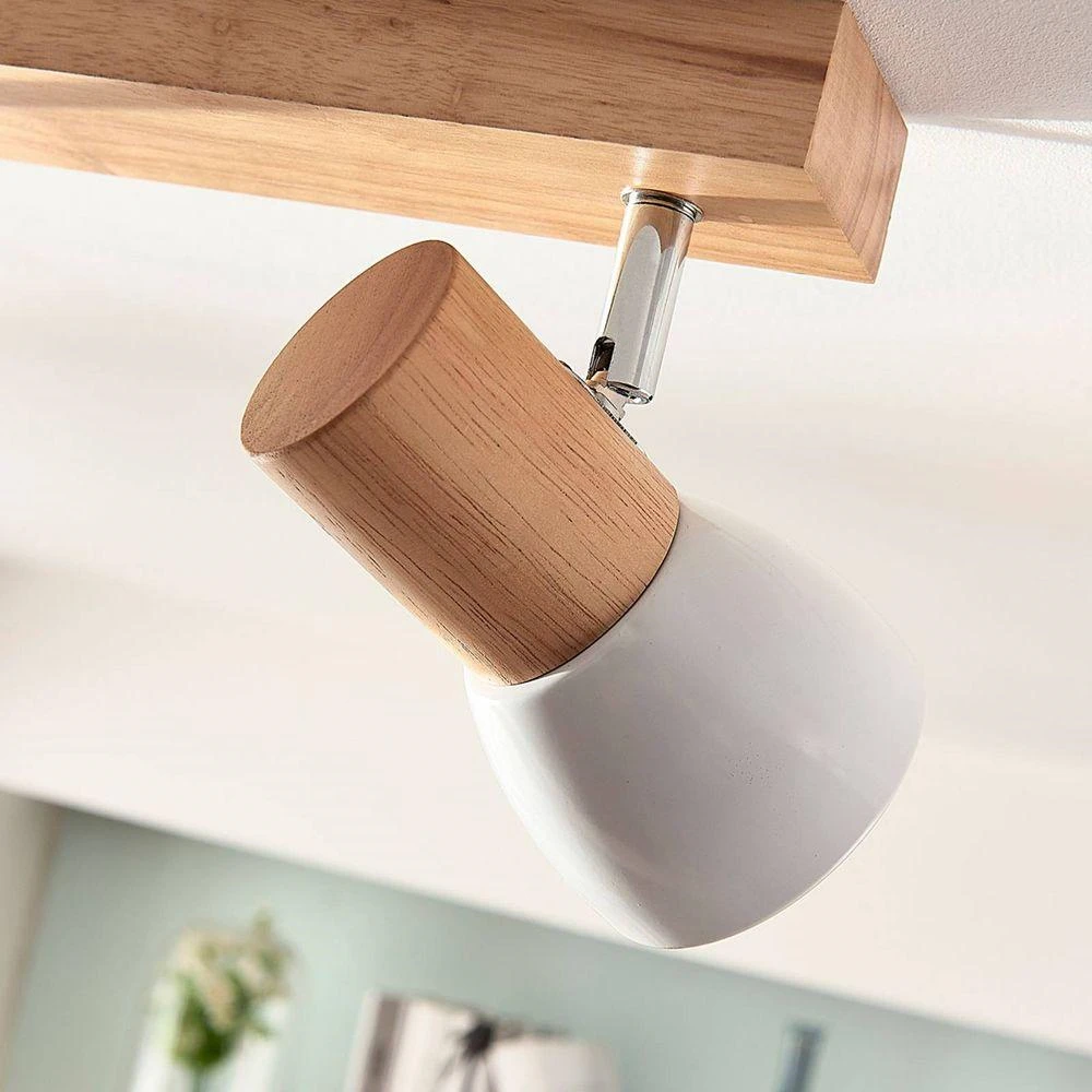 Thorin 2 Plafondlamp Wood/White - Lindby - Koop Online - Afbeelding 6