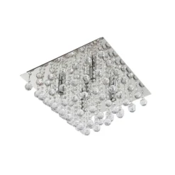 Annica Square Plafondlamp Chrome/Clear - Lindby - Koop Online