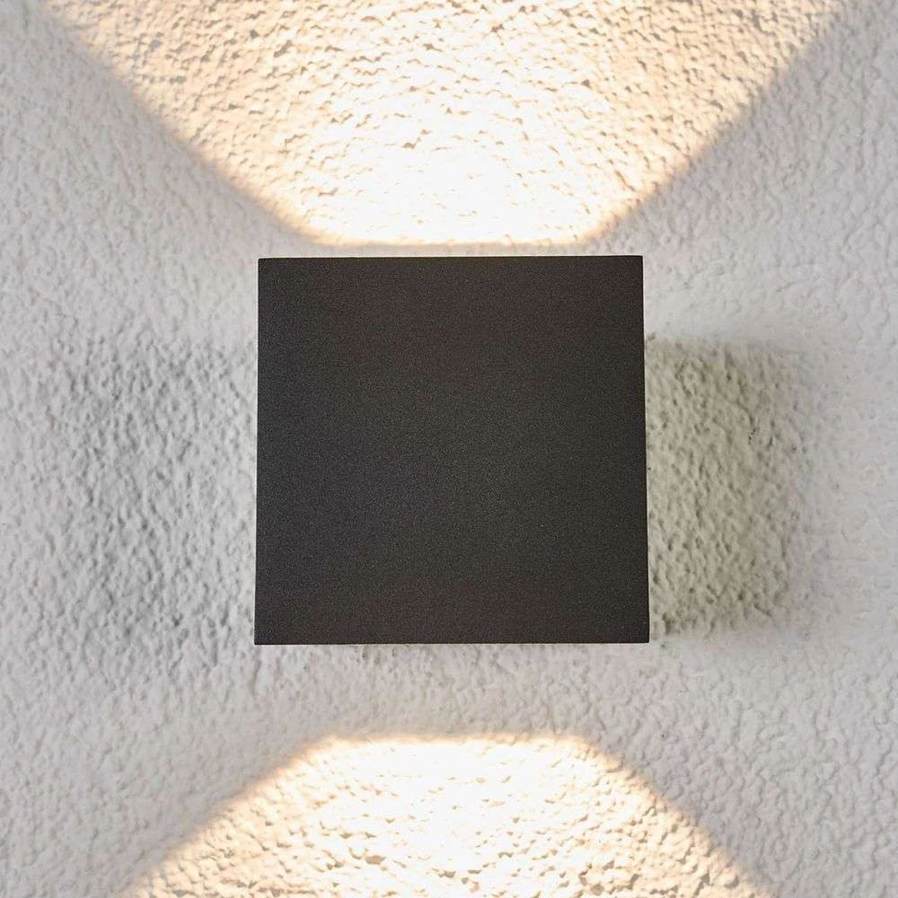 Merjem Small Up/Down Buiten Wandlamp IP54 Dak Grey - Lucande - Koop Online - Afbeelding 2