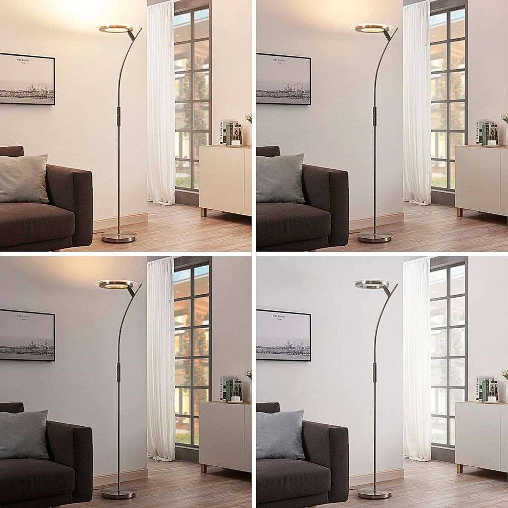 Darion Vloerlamp Nickel - Lindby - Koop Online - Afbeelding 3