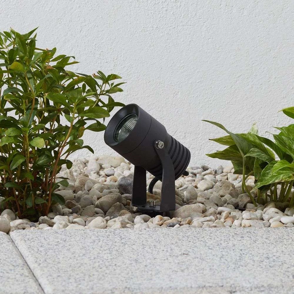 Jon Buiten Spot W/Spike Dark Grey - Lucande - Koop Online - Afbeelding 2