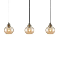 Tymoni Hanglamp Amber/Wood - Lindby - Koop Online