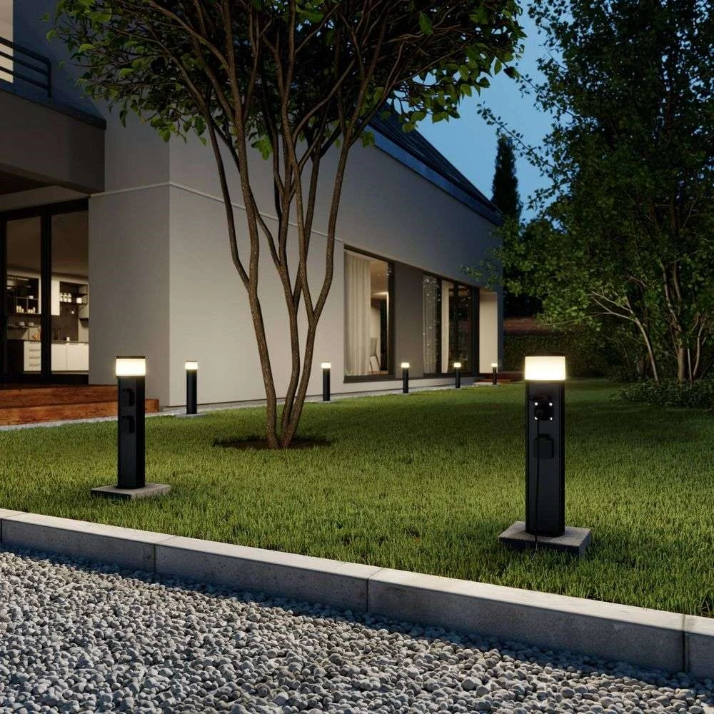 Corban LED Buiten Tuinlamp W/2 Power Strip Graphite - Lucande - Koop Online - Afbeelding 2