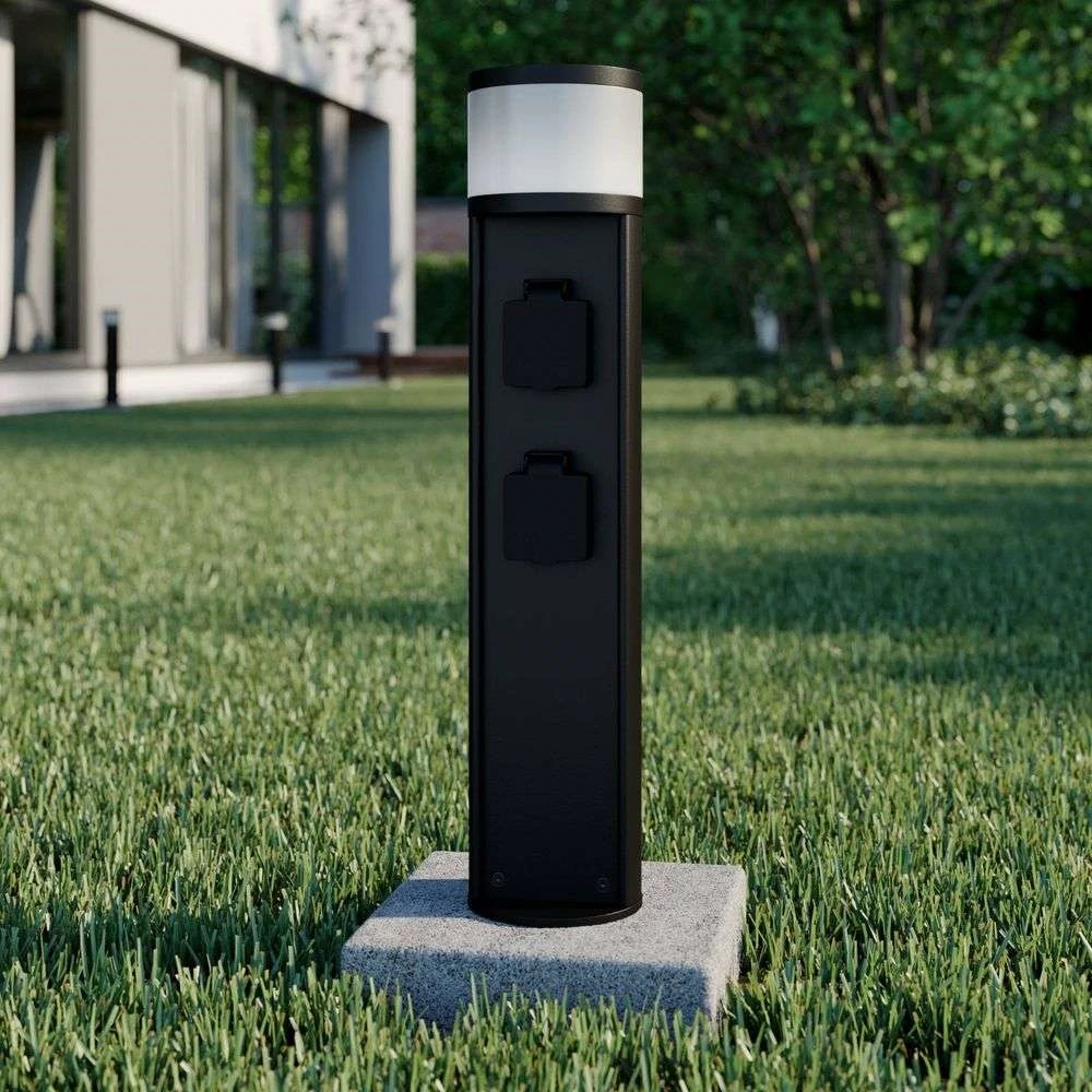 Corban LED Buiten Tuinlamp W/2 Power Strip Graphite - Lucande - Koop Online - Afbeelding 3