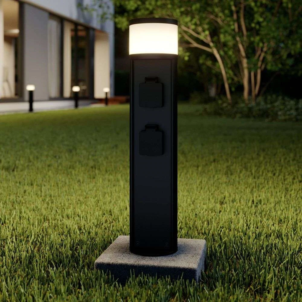 Corban LED Buiten Tuinlamp W/2 Power Strip Graphite - Lucande - Koop Online - Afbeelding 5