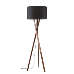Auriane Vloerlamp Black/Walnut - Lucande - Koop Online