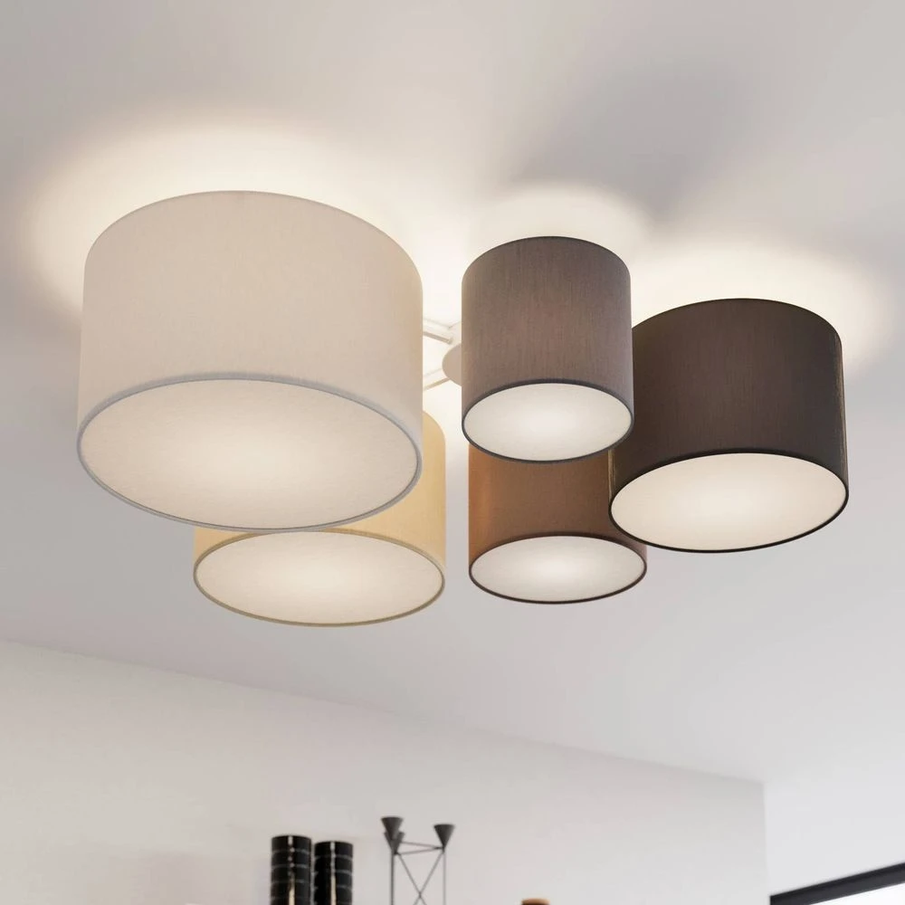 Laurenz 5 Plafondlamp Brown/Beige - Lindby - Koop Online - Afbeelding 4