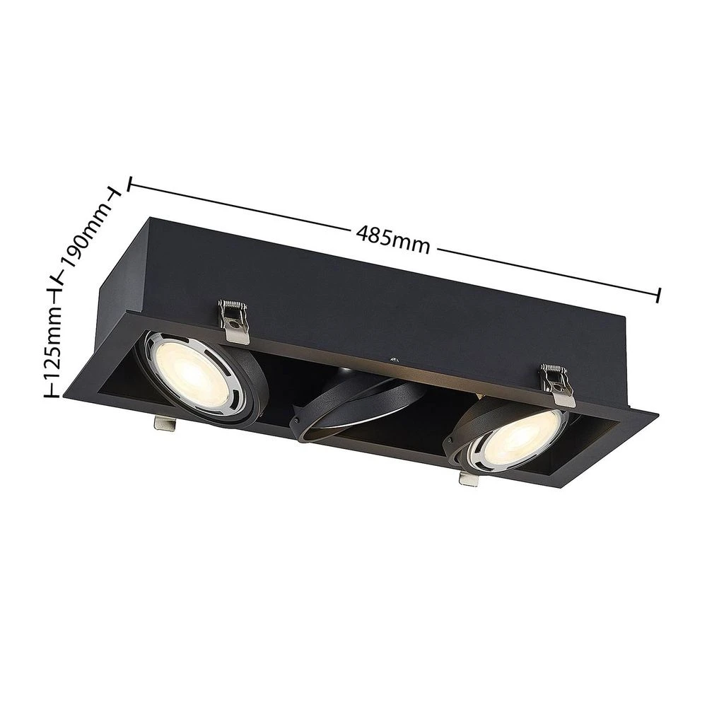 Yasna 3 Ingebouwd Spot Black - Arcchio - Koop Online - Afbeelding 3