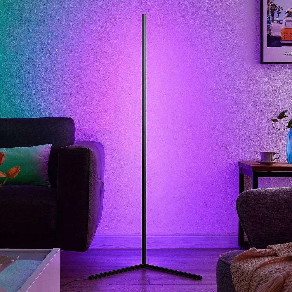 Jemma RGB Floor Lamp Black - Lindby - Koop Online - Afbeelding 2