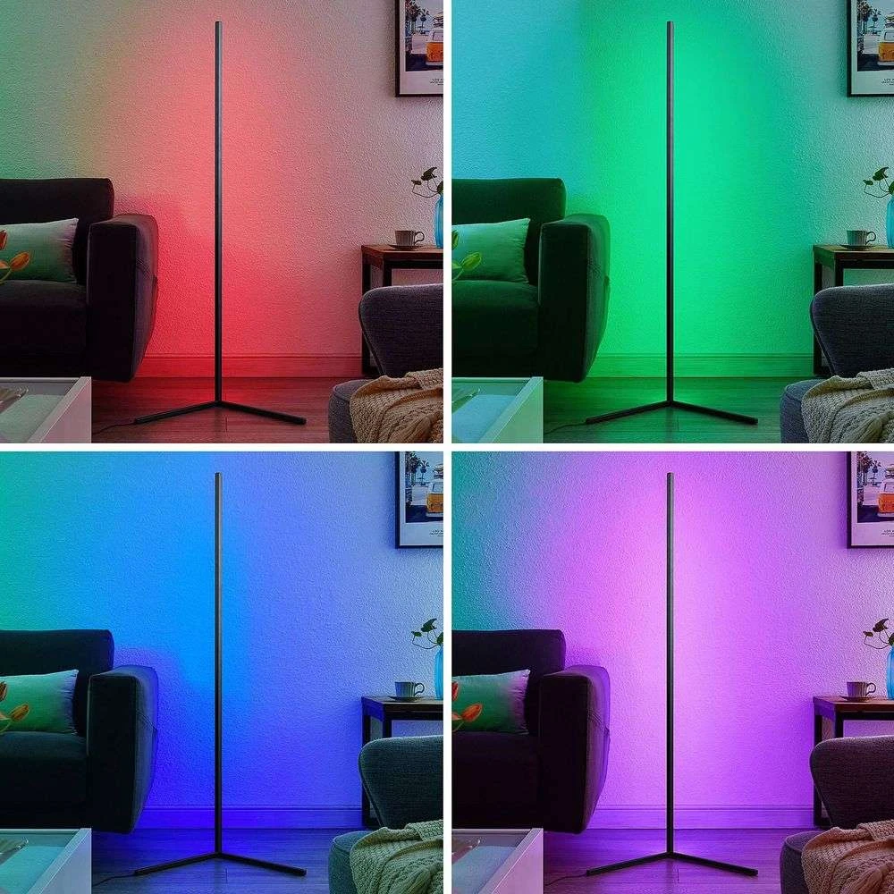 Jemma RGB Floor Lamp Black - Lindby - Koop Online - Afbeelding 3