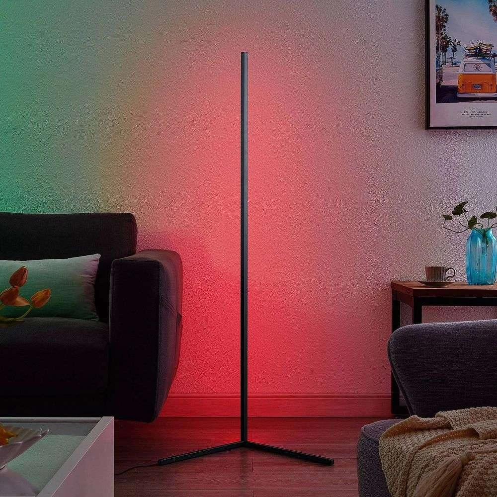 Jemma RGB Floor Lamp Black - Lindby - Koop Online - Afbeelding 4