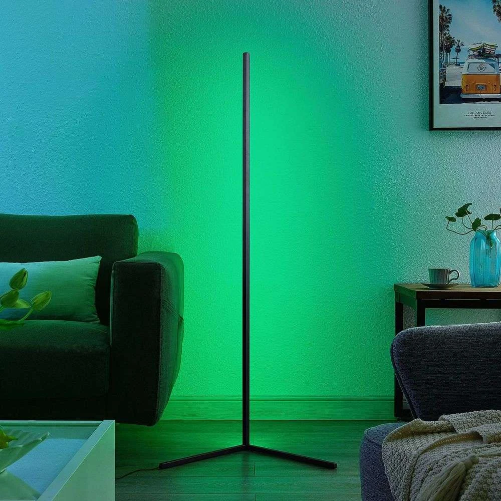 Jemma RGB Floor Lamp Black - Lindby - Koop Online - Afbeelding 5