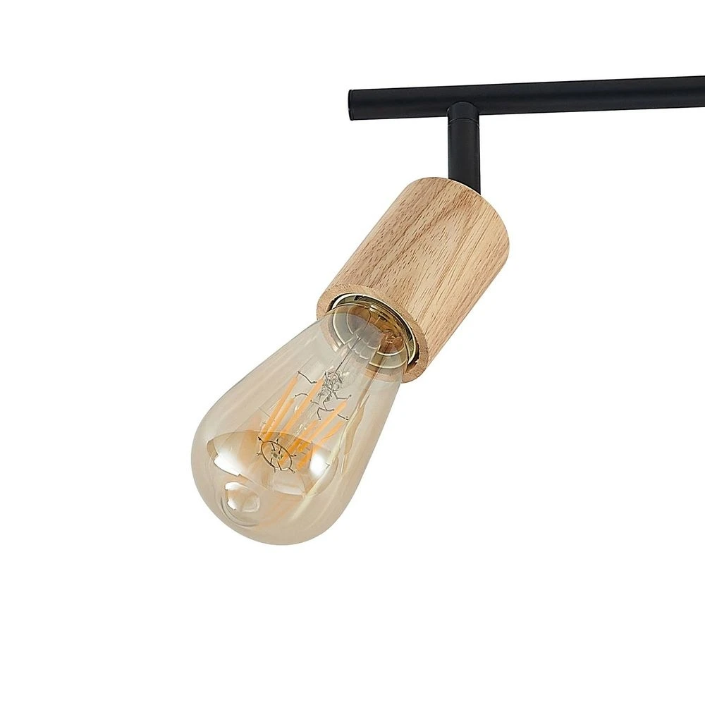 Magniva 3 Plafondlamp Wood/Black - Lindby - Koop Online - Afbeelding 5
