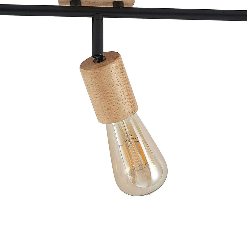 Magniva 3 Plafondlamp Wood/Black - Lindby - Koop Online - Afbeelding 6
