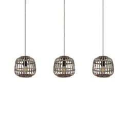 Bominio 3 Hanglamp Wood - Lindby - Koop Online