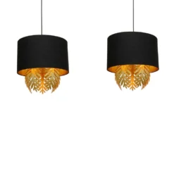 Malviras 2 Hanglamp Black/Gold - Lucande - Koop Online