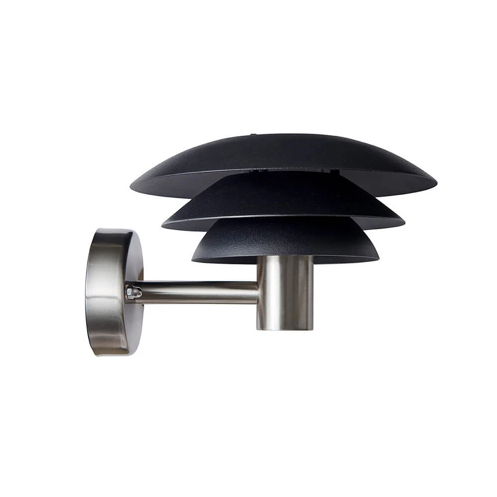 DL25 Buiten Wandlamp Black/Steel - DybergLarsen - Koop Online