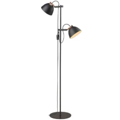 Århus 2 Vloerlamp Black/Wood - Halo Design - Koop Online