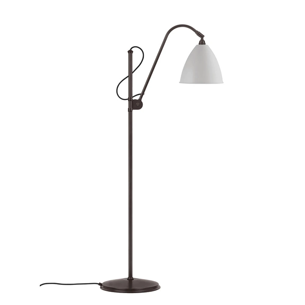 Bl3 VloerLamp Ø21 Zwart Geelkoper/Klassisk Wit - GUBI - Koop Online