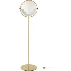 Multi-Lite Vloerlamp Shiny Brass/White - GUBI - Koop Online