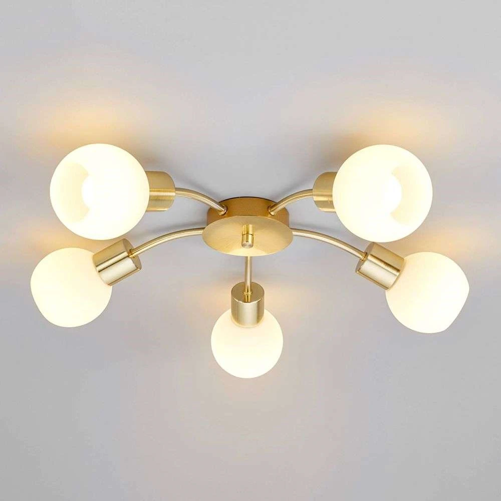 Elaina 5 Plafondlamp Brass - Lindby - Koop Online - Afbeelding 2