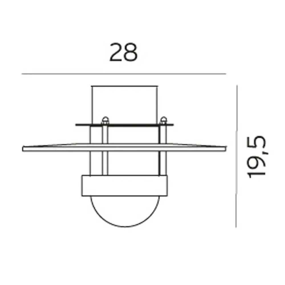 Bergen Buiten Plafondlamp Verzinkt - Norlys - Koop Online - Afbeelding 2