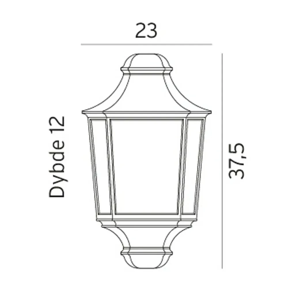 Glasgow Buiten Wandlamp Zwart - Norlys - Koop Online - Afbeelding 2
