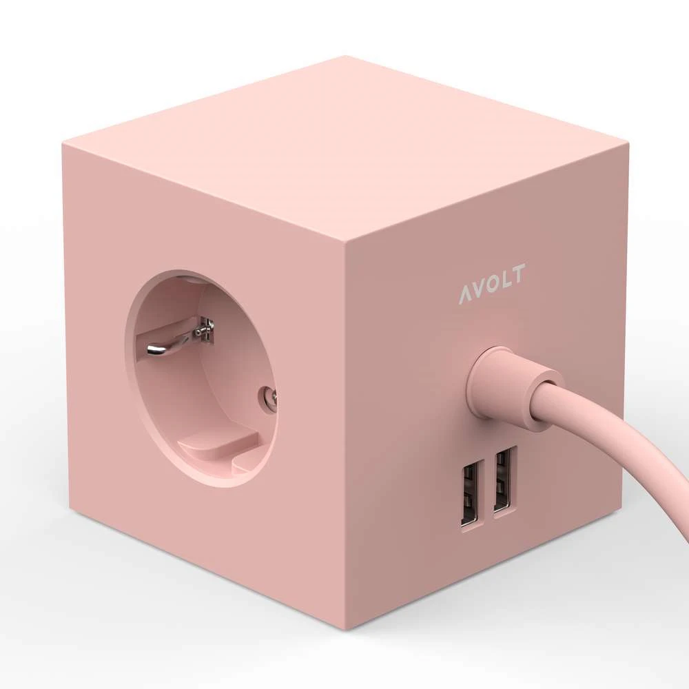 Square 1 USB A & Magnet 1,8m Old Pink - Avolt - Koop Online - Afbeelding 5