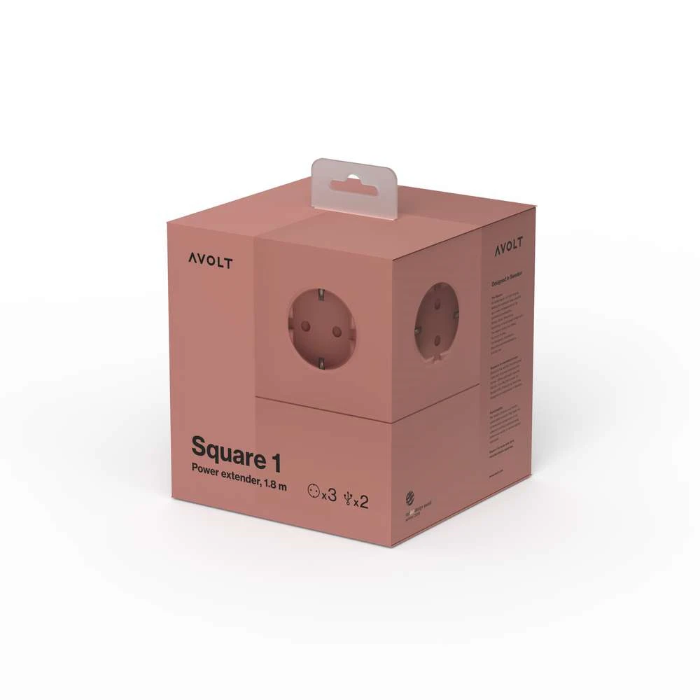 Square 1 USB A & Magnet 1,8m Old Pink - Avolt - Koop Online - Afbeelding 6