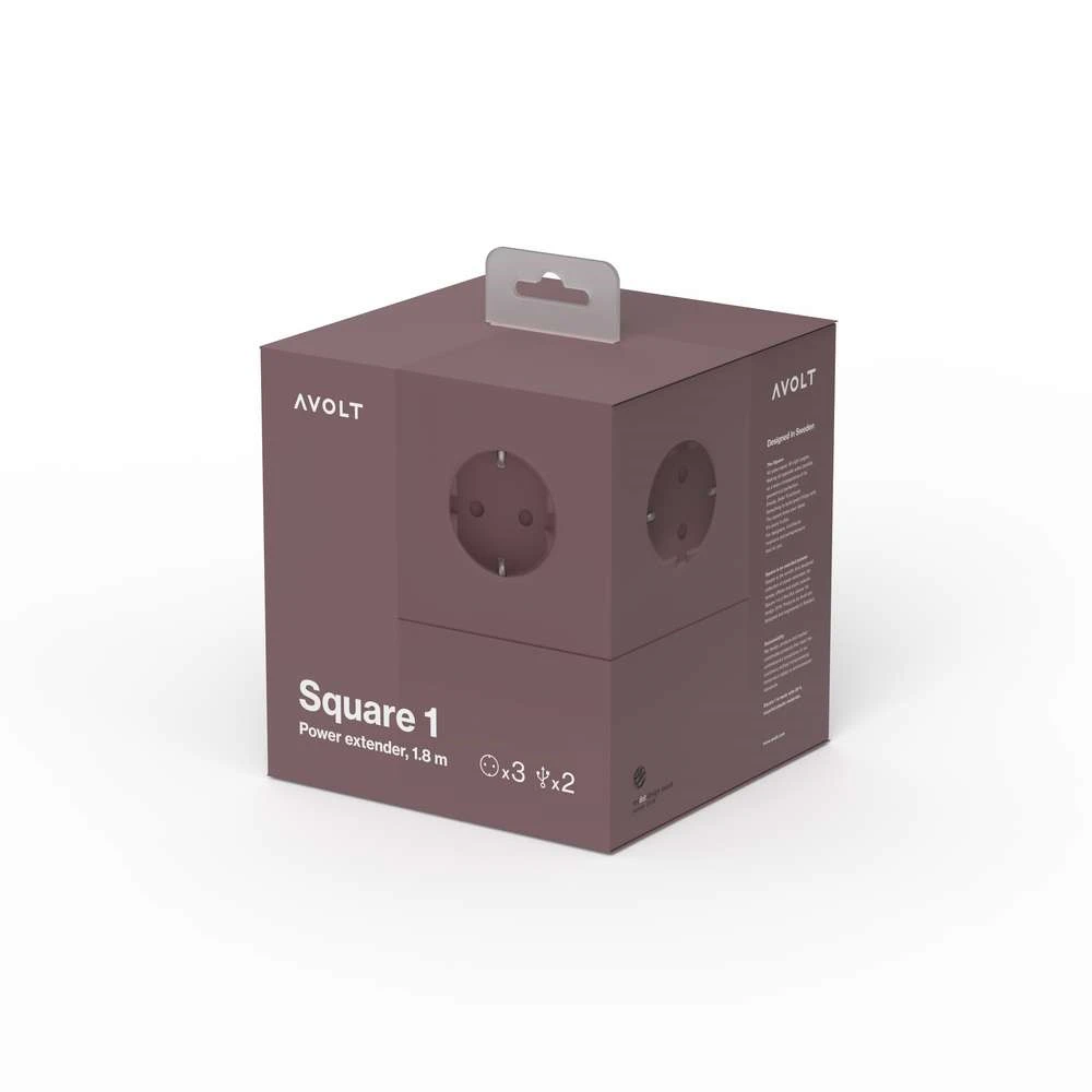 Square 1 USB A & Magnet 1,8m Rusty Red - Avolt - Koop Online - Afbeelding 6