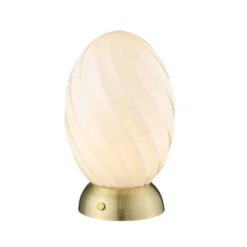 Twist Oval Taffellamp Opal/Brass - Halo Design - Koop Online