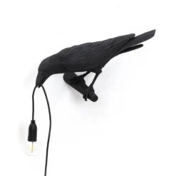 Bird Lamp Looking Left Buiten Wandlamp Zwart - Seletti - Koop Online