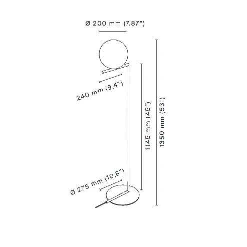 IC F1 VloerLamp Geelkoper - Flos - Koop Online - Afbeelding 2