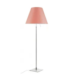 Costanza VloerLamp Met Dimmer Alu/Edgy Pink - Luceplan - Koop Online