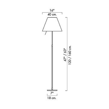Costanza VloerLamp Met Dimmer Alu/Concrete Gray - Luceplan - Koop Online - Afbeelding 4