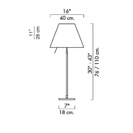 Costanza Tafellamp Met Dimmer Zwart/Shaded Stone - Luceplan - Koop Online - Afbeelding 4
