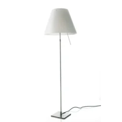 Costanza VloerLamp Met Dimmer Alu/White - Luceplan - Koop Online