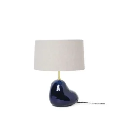 Hebe Tafellamp Small Deep Blue/Natural - Ferm LIVING - Koop Online