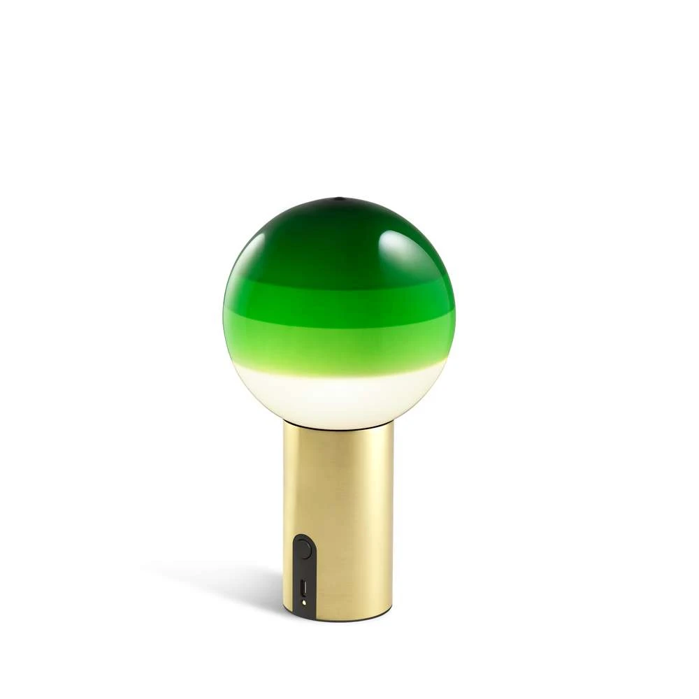 Dipping Light Portable Green/Brushed Brass - Marset - Koop Online