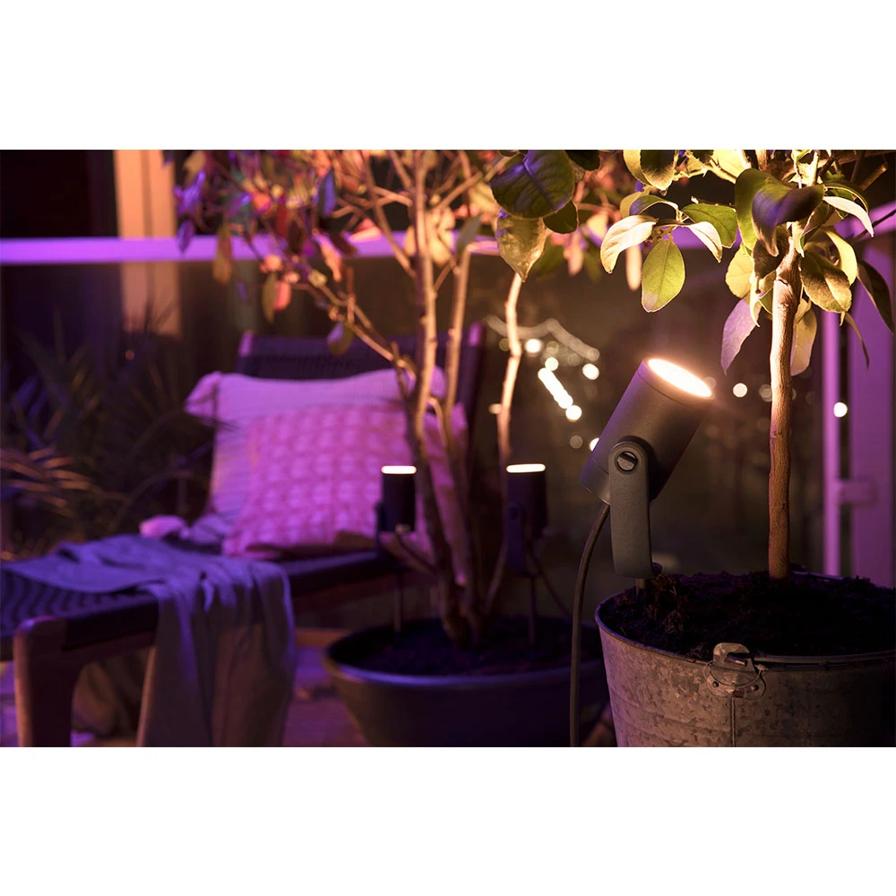 Lily Spike Buiten Spot 3x8W White/Color Amb. Antracit - Philips Hue - Koop Online - Afbeelding 2