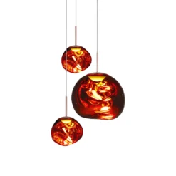 Melt Trio Round LED Hanglamp Koper - Tom Dixon - Koop Online